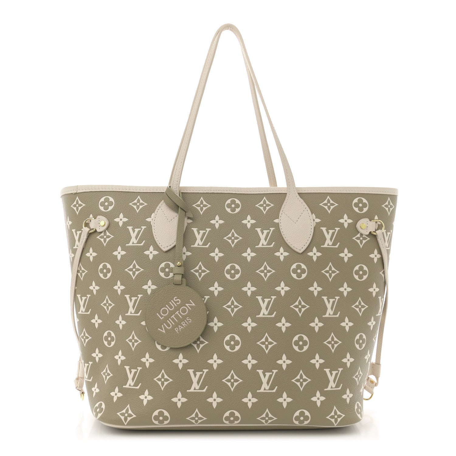 Louis Vuitton Empreinte Monogram Spring In The City Neverfull MM Kaki Beige Cream 1 of 11