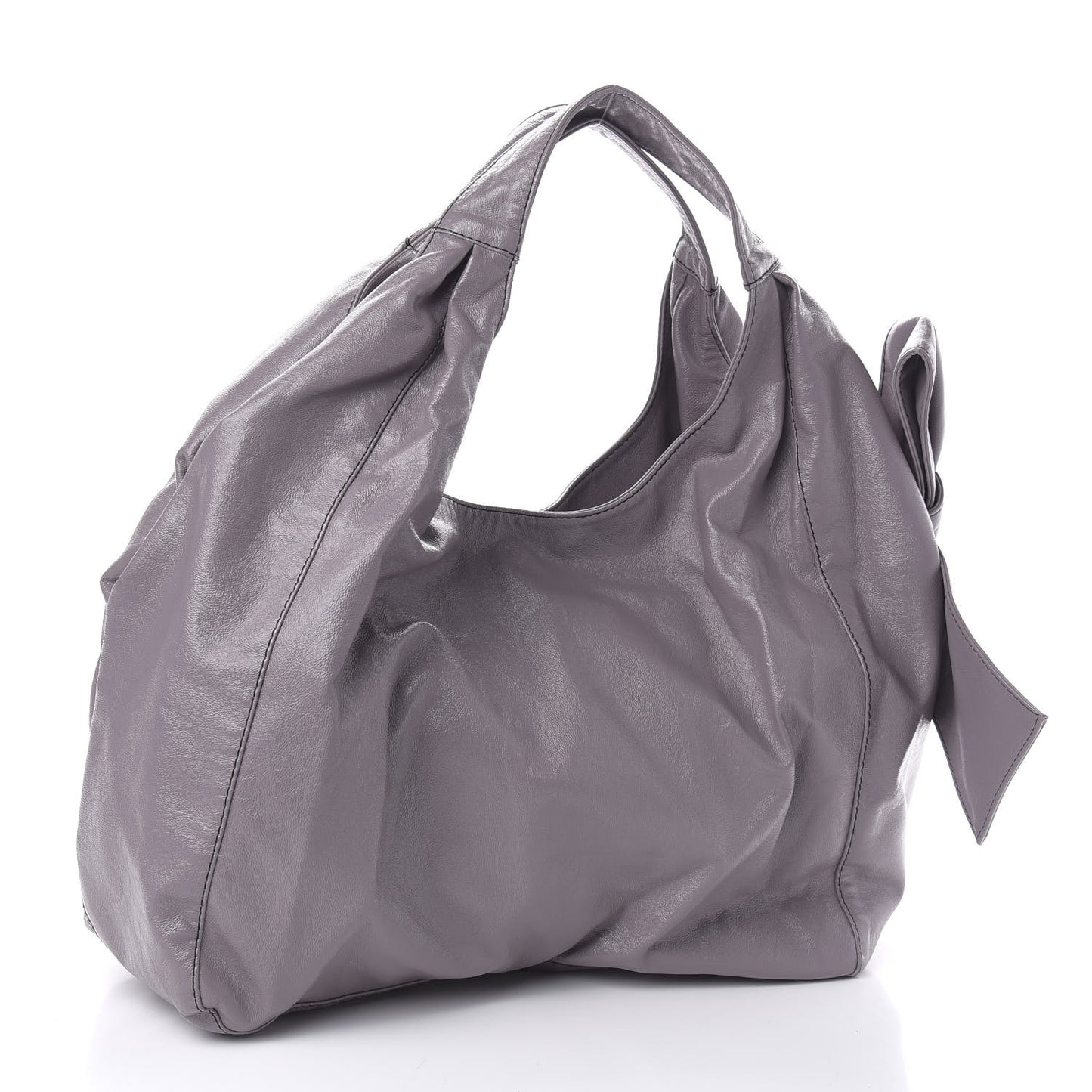 Patent Lacca Large Nuage Bow Hobo Lilac
