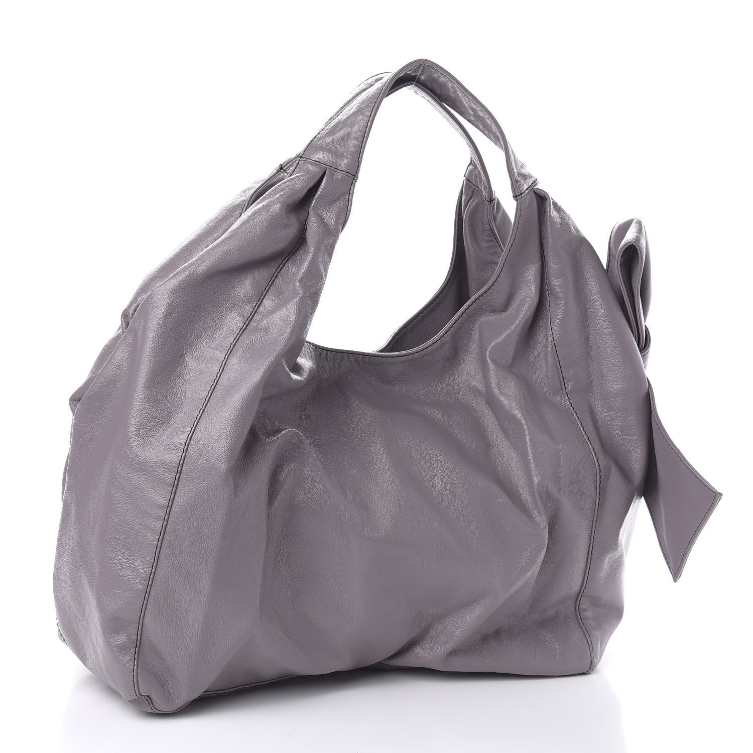 Valentino Garavani Patent Lacca Large Nuage Bow Hobo Lilac 3 of 10