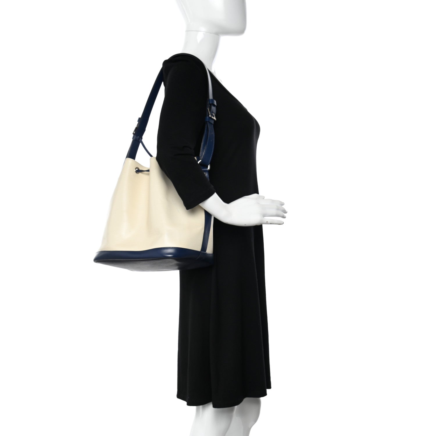 Louis Vuitton Epi Petit Bi-Color Noe Ivory Indigo 2 of 13