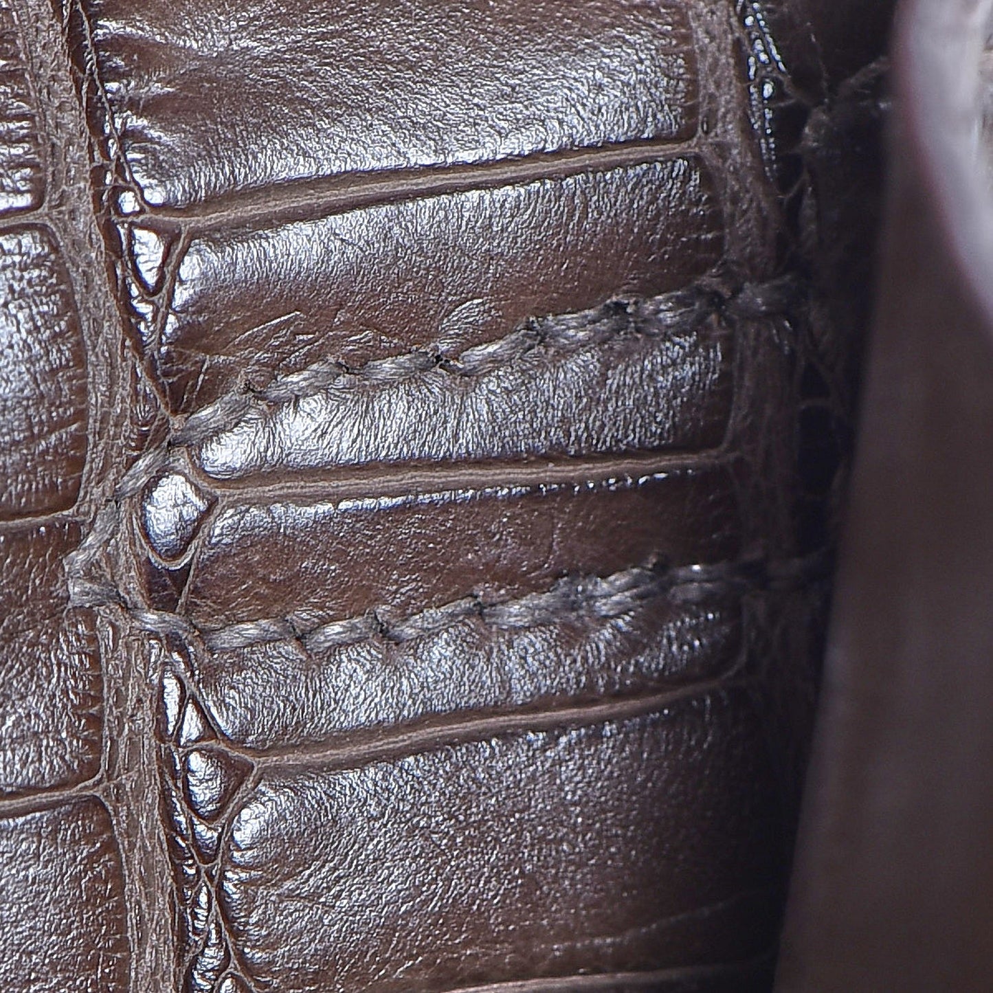Matte Alligator Kelly Pochette Ebene