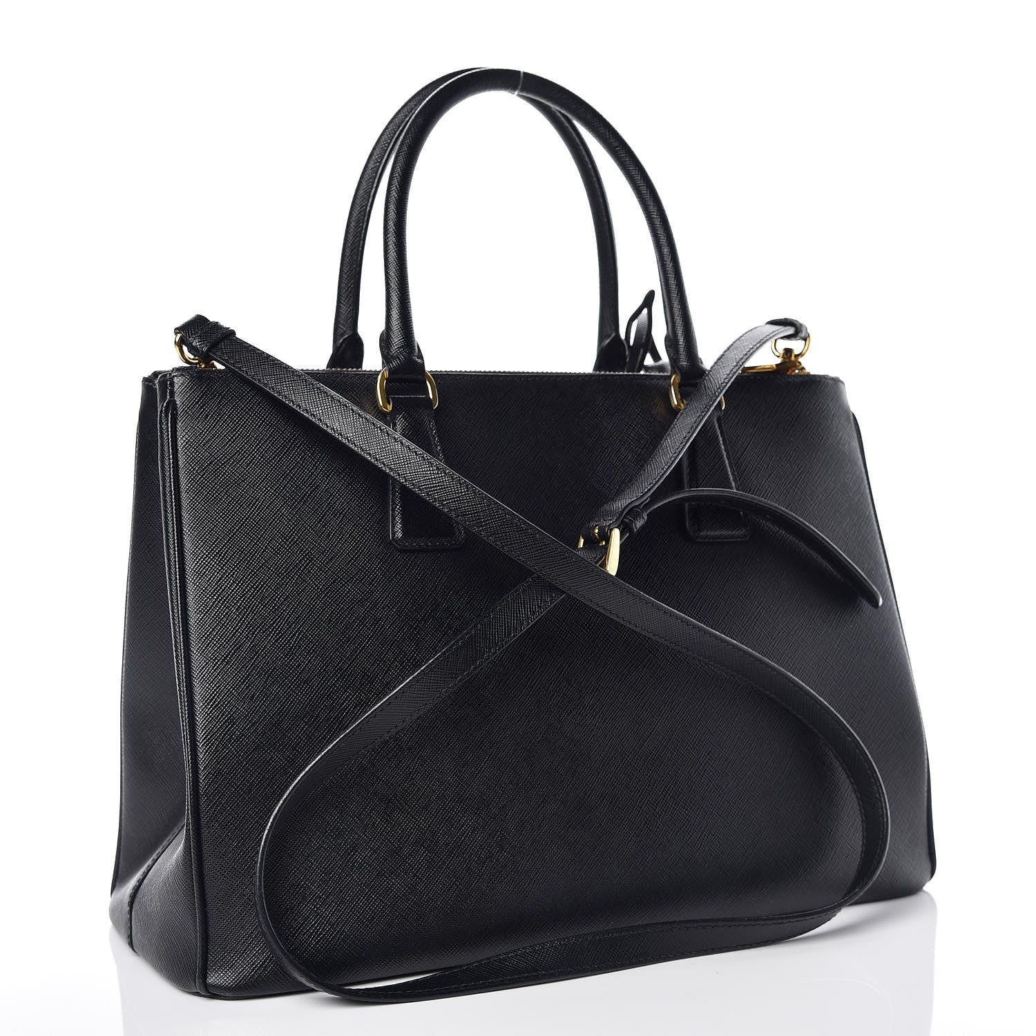 Prada Saffiano Medium Galleria Double Zip Tote Black 3 of 15