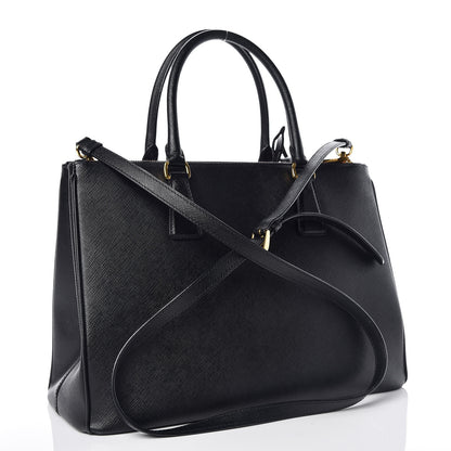 Prada Saffiano Medium Galleria Double Zip Tote Black 3 of 15