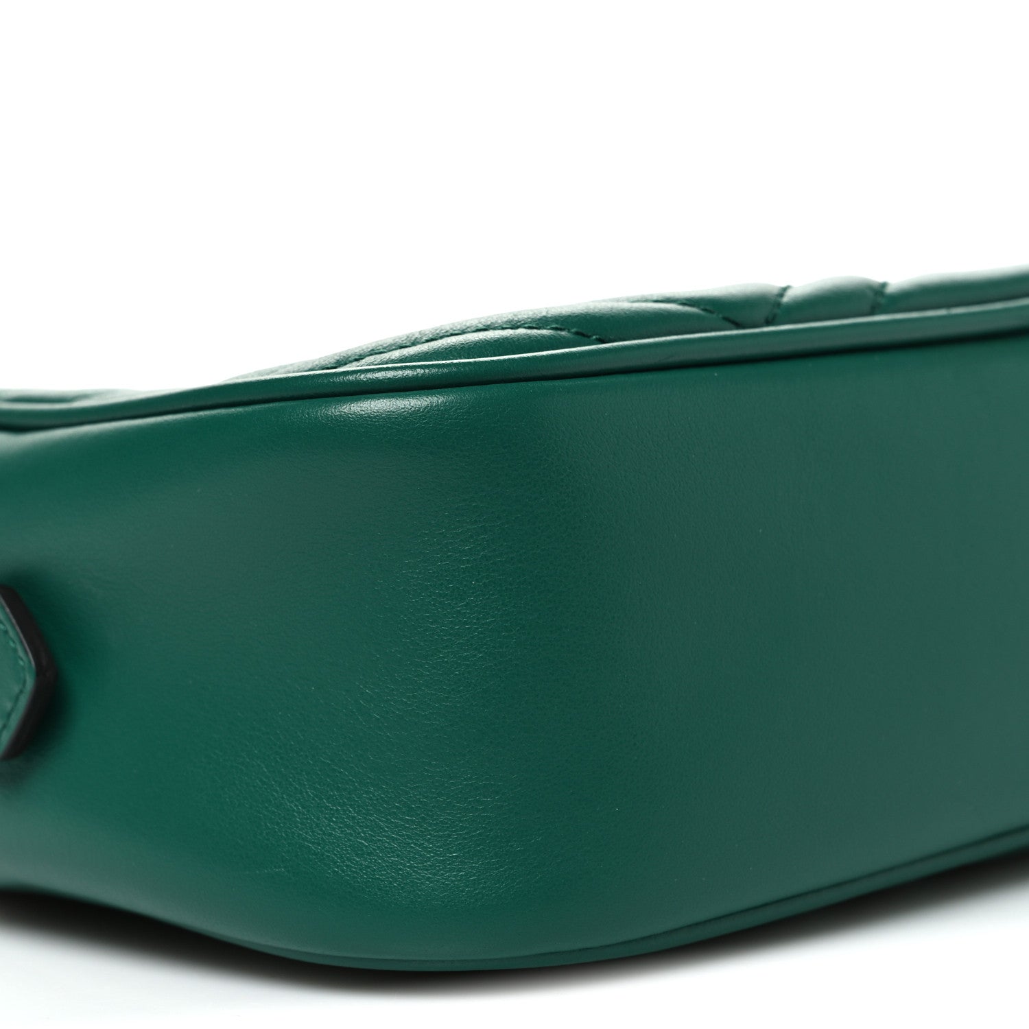 Gucci Calfskin Matelasse Small GG Marmont Chain Shoulder Bag Emerald Green 9 of 11