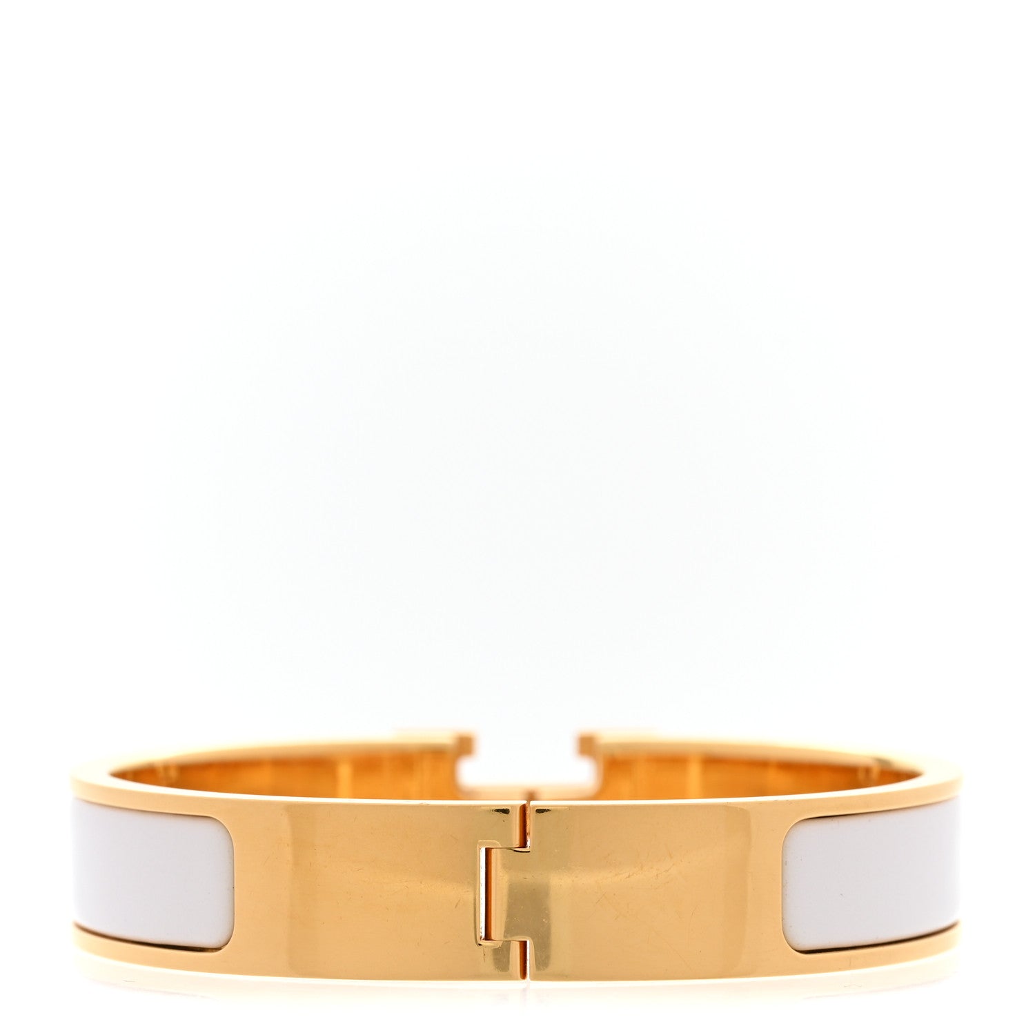 Hermes Enamel Narrow Clic Clac H Bracelet PM White 3 of 6