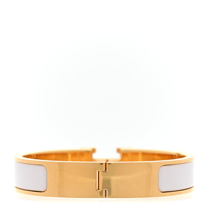 Hermes Enamel Narrow Clic Clac H Bracelet PM White 3 of 6