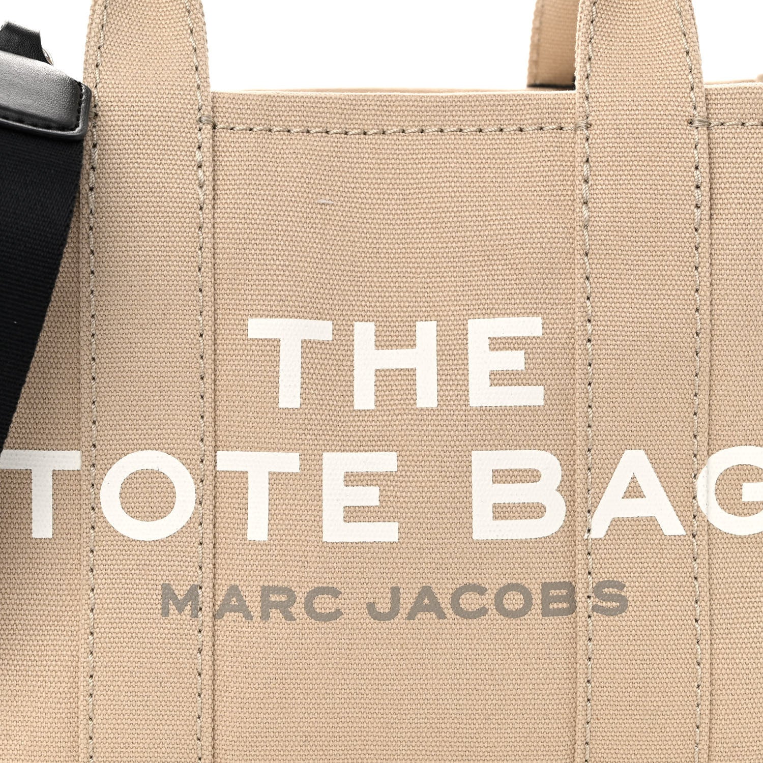 Marc Jacobs Cotton Canvas Mini The Traveler Tote Bag Beige 7 of 9
