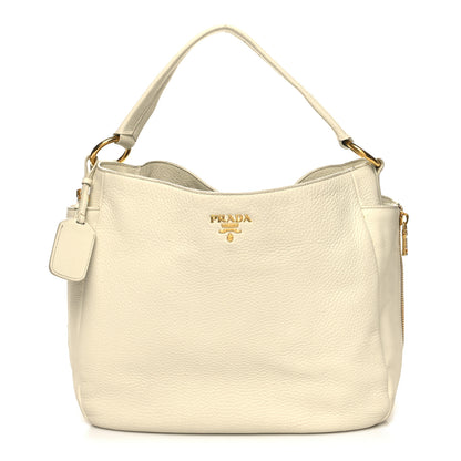 Prada Vitello Daino Side Zip Pocket Hobo Talco 1 of 13