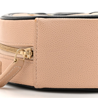 Chanel Caviar Quilted Round Filigree Crossbody Beige Black 10 of 13