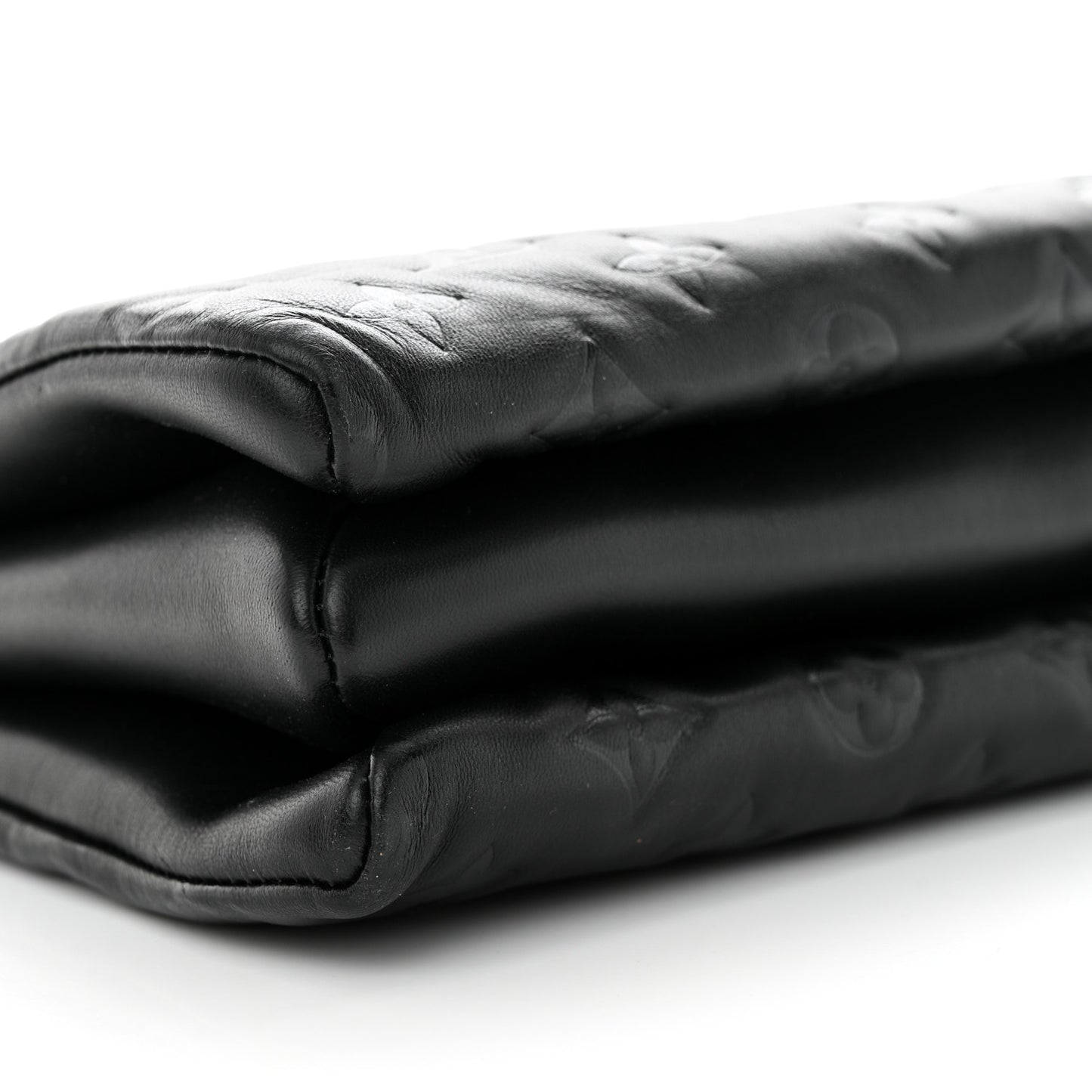 Lambskin Embossed Monogram Coussin PM Black