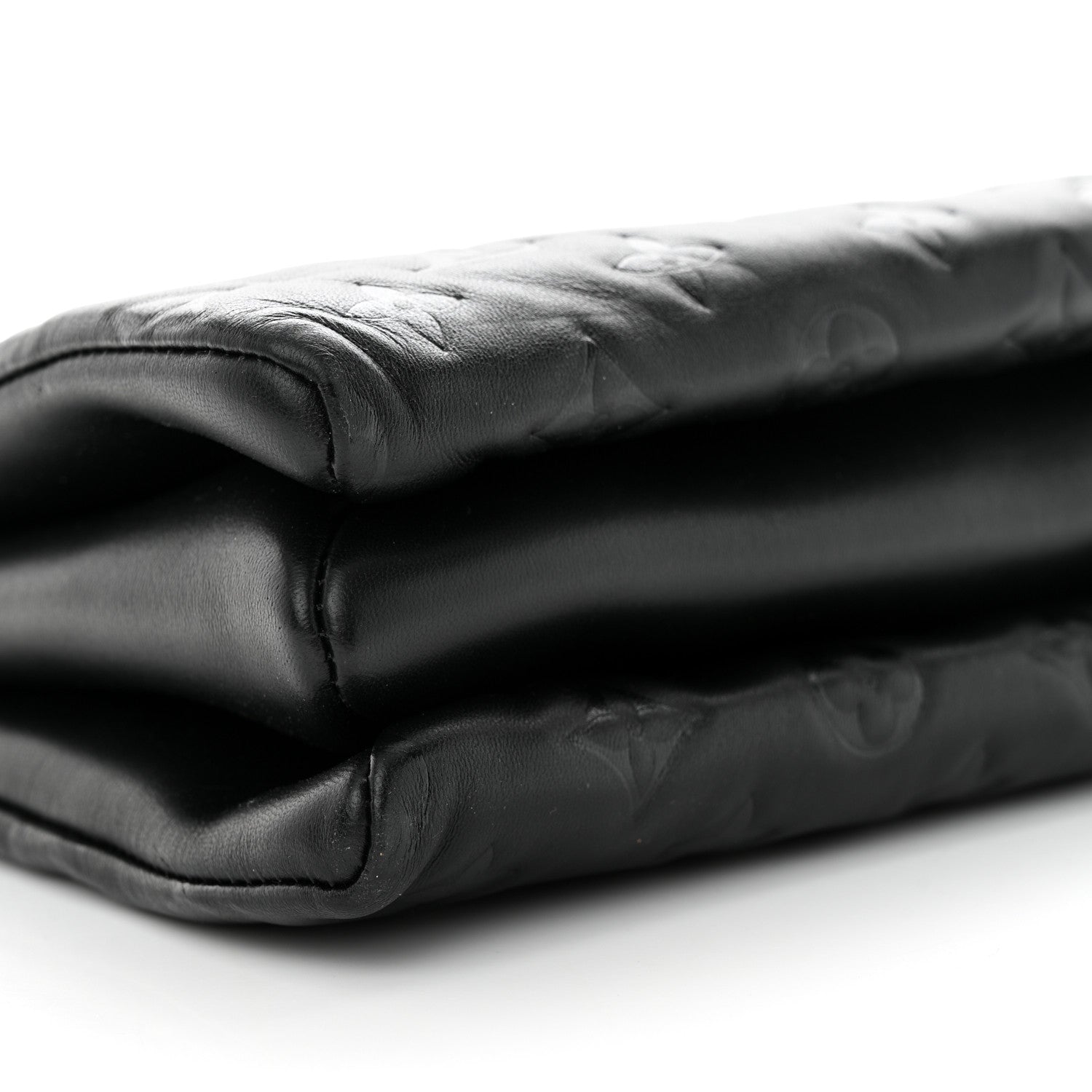 Louis Vuitton Lambskin Embossed Monogram Coussin PM Black 9 of 10