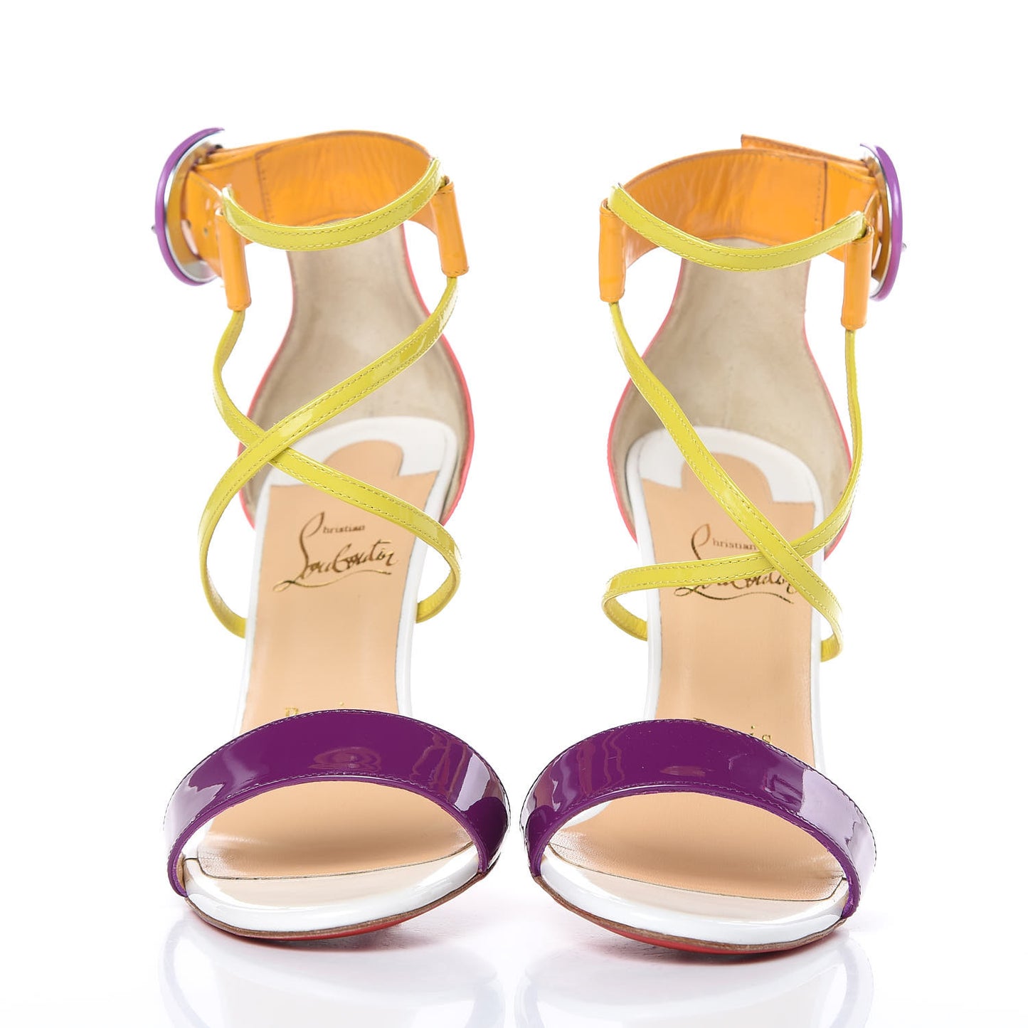 Patent Calfskin Choca 100 Sandals 37 Multicolor