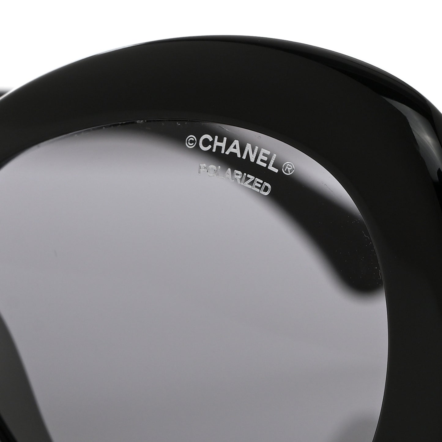 Acetate Polarized Oval CC Sunglasses 5469-B Black