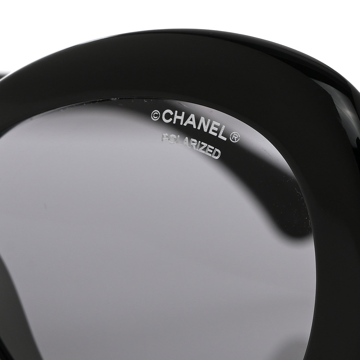 Chanel Acetate Polarized Oval CC Sunglasses 5469-B Black 7 of 8