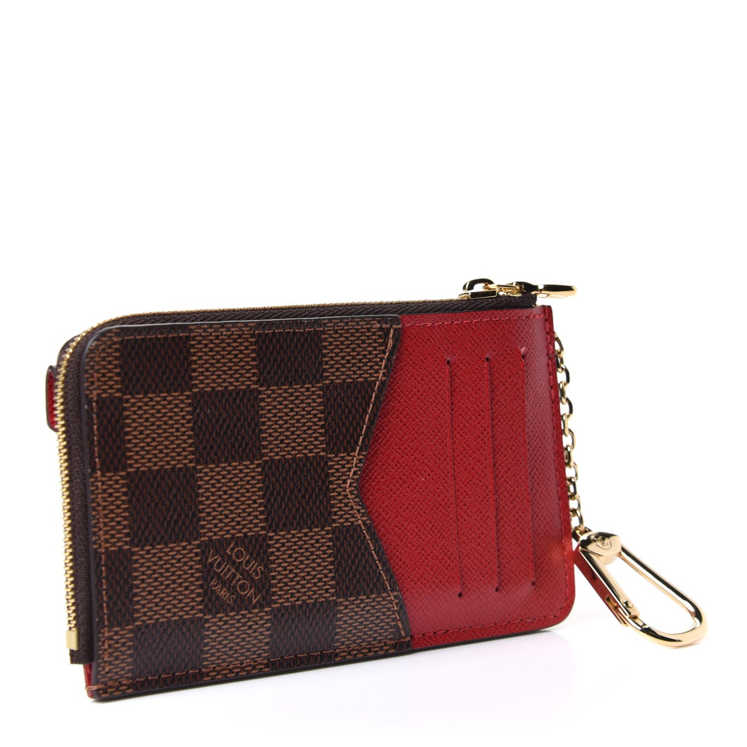 Louis Vuitton Damier Ebene Recto Verso Card Holder Red 3 of 8