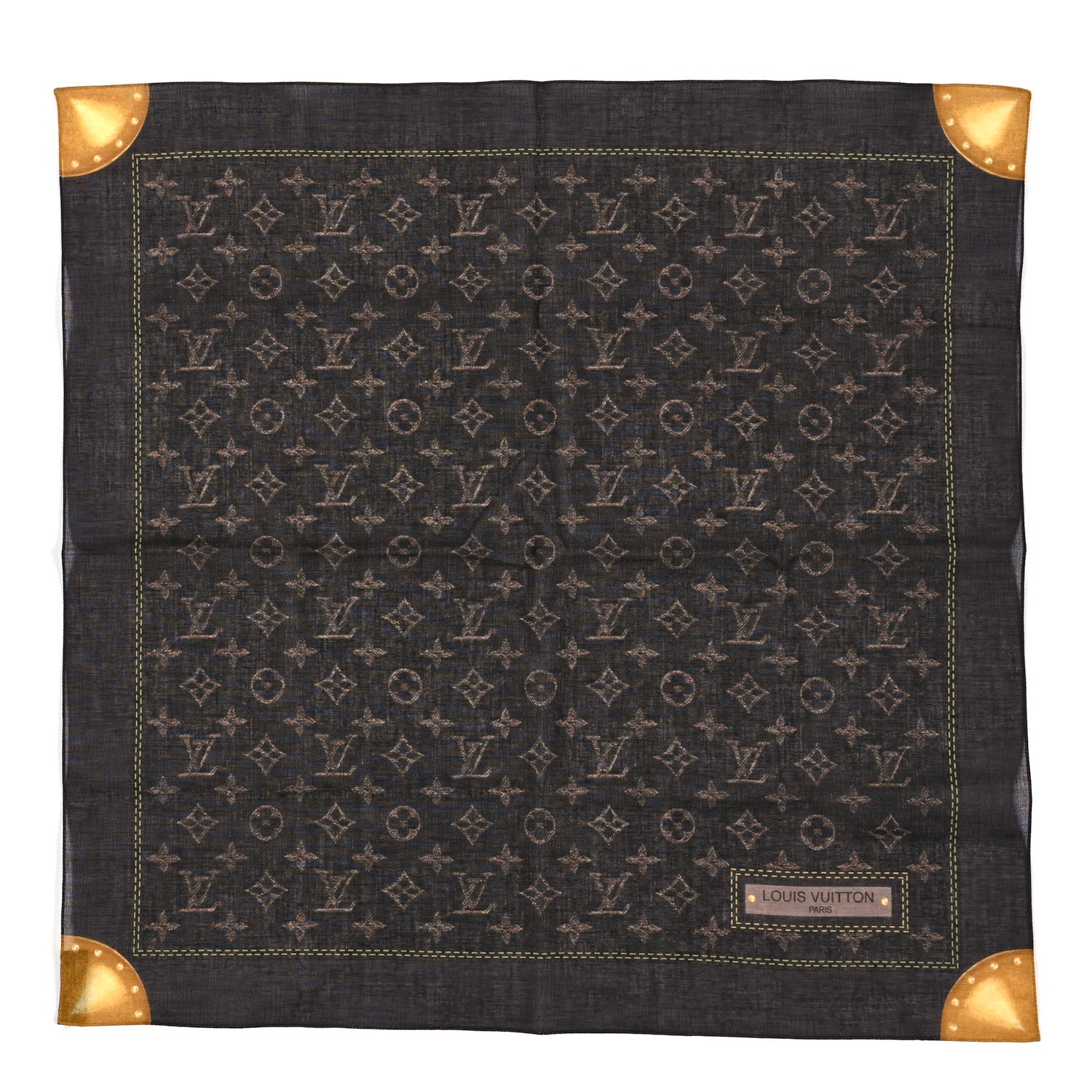 Louis Vuitton Cotton Denim Monogram Scarf Ebene 1 of 3