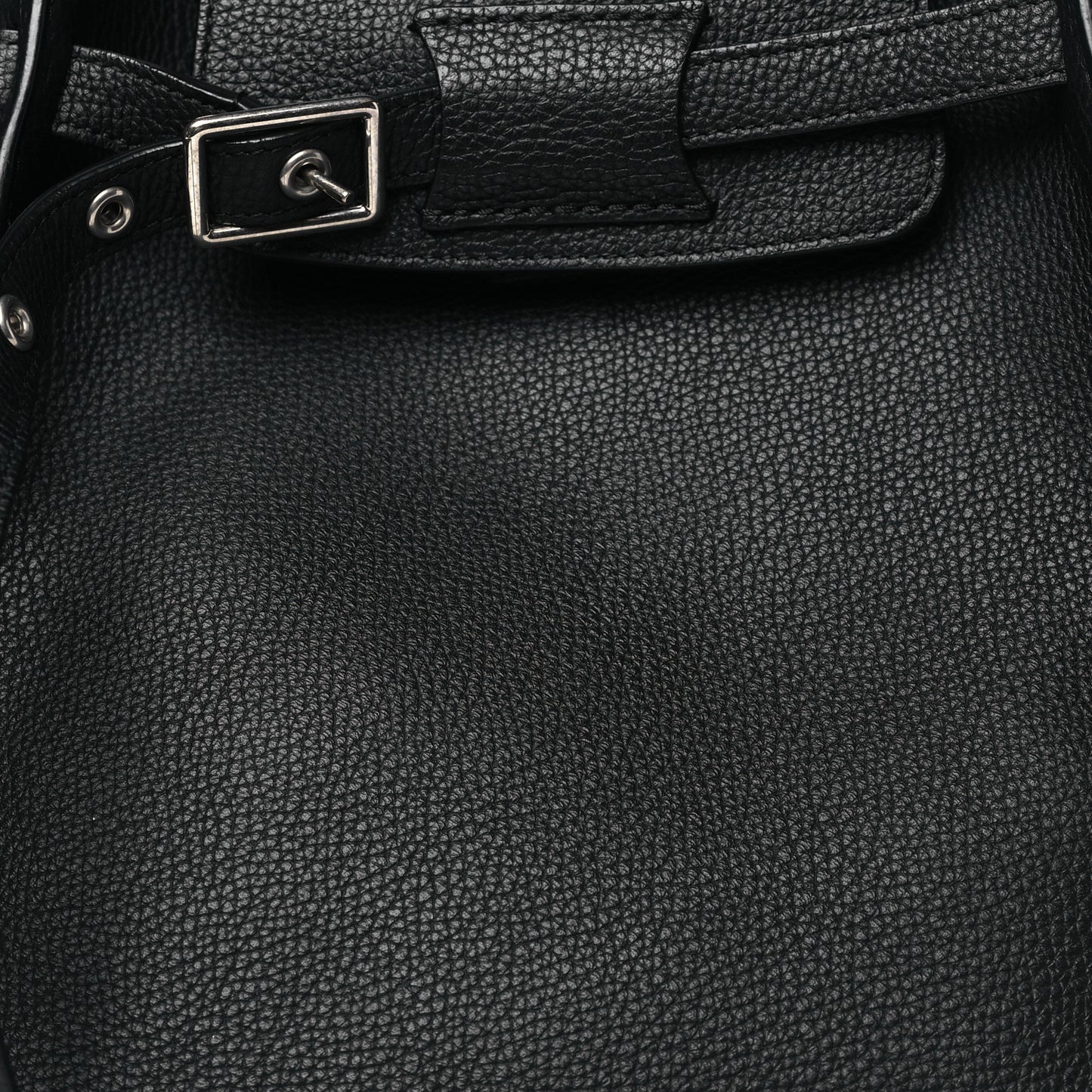 Supple Grained Calfskin Medium Big Bag Black