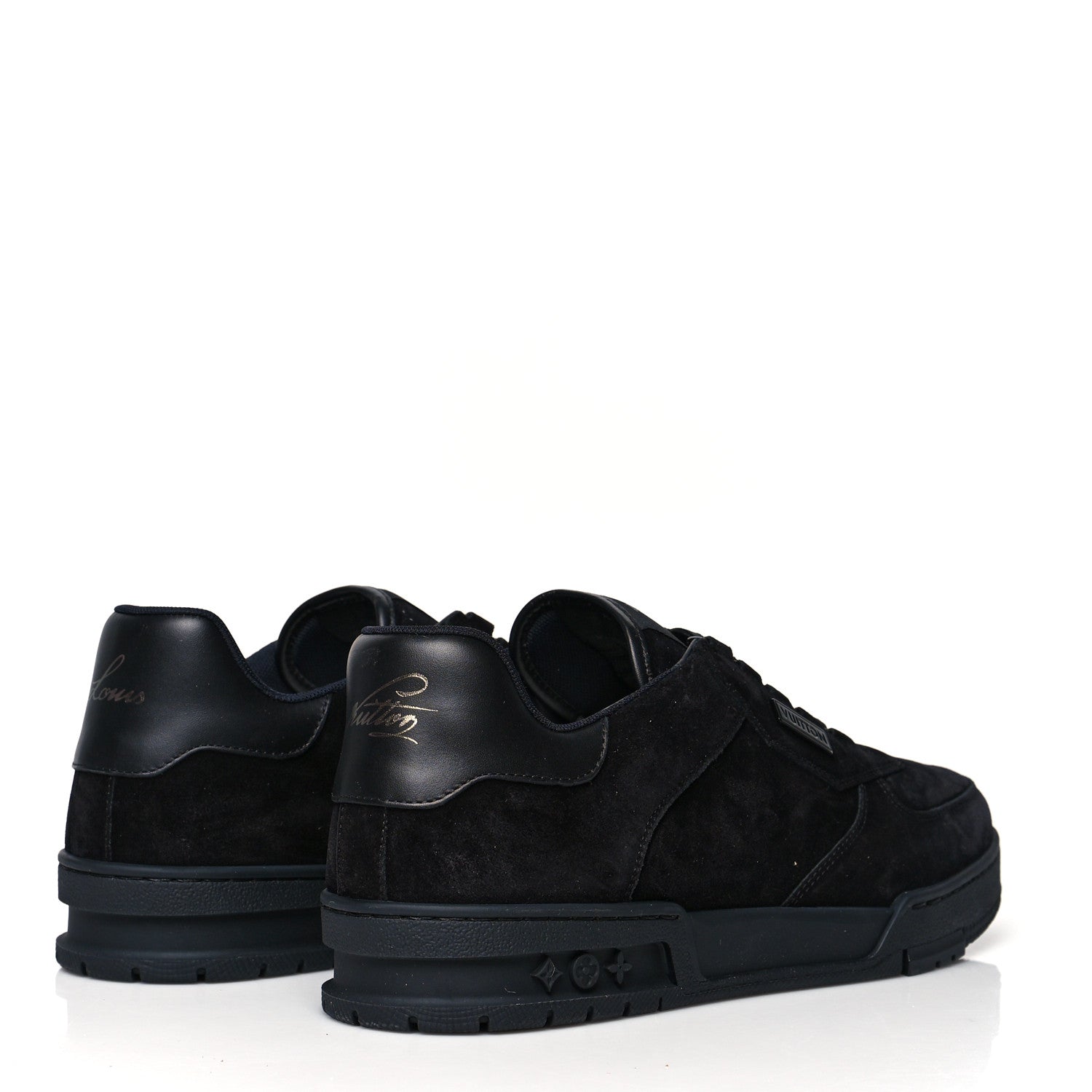 Louis Vuitton Suede Mens LV Trainer Sneakers 9.5 Black 4 of 10