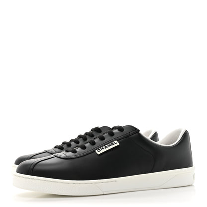 Chanel Calfskin CC Womens Sneakers 40 Black 3 of 9