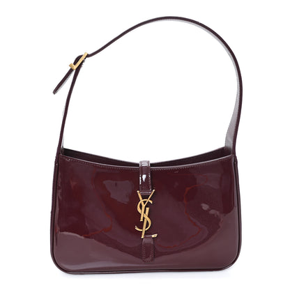 Saint Laurent Patent Le 5 A 7 Hobo Bordeaux 1 of 10