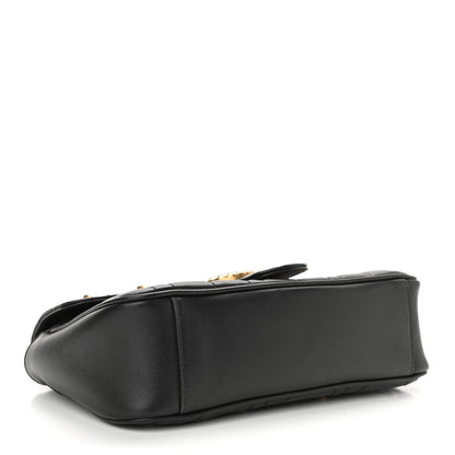 Gucci Calfskin Matelasse Studded Small Pearly GG Marmont Shoulder Bag Black 4 of 10