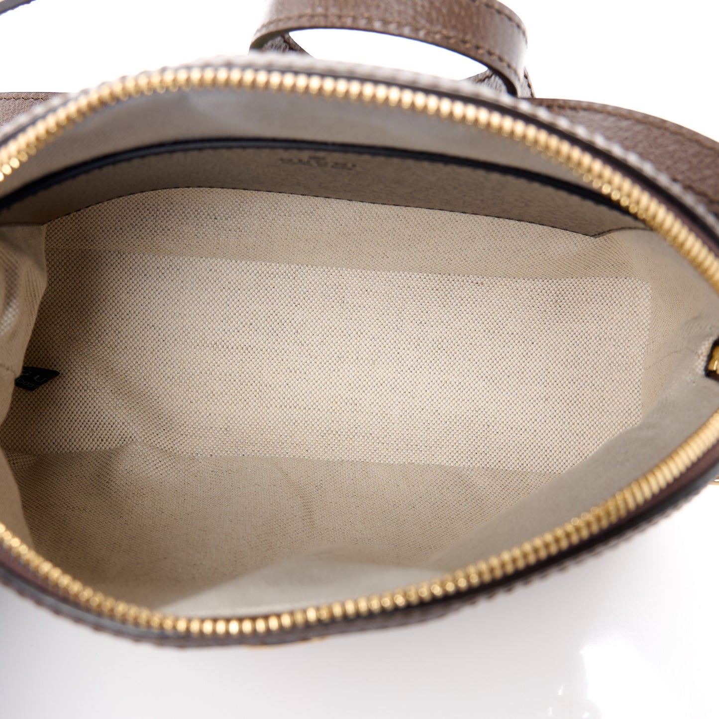 Monogram Jumbo GG Textured Dollar Calfskin Web Small Ophidia Dome Shoulder Bag Camel Ebony New Acero