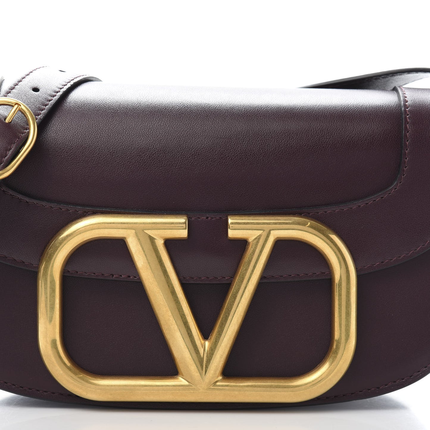 Smooth Calfskin Supervee Shoulder Bag Rubin