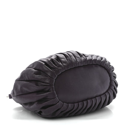 Mansur Gavriel Calfskin Pleated Balloon Bag Eggplant 4 of 11
