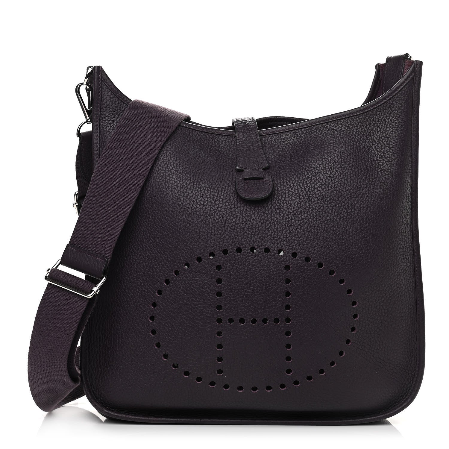 Hermes Taurillon Clemence Evelyne III GM Raisin 1 of 13