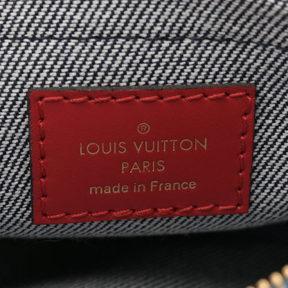 Louis Vuitton Denim Damier Monogram Patchwork Multi Pochette Accessories Blue Rouge 6 of 11