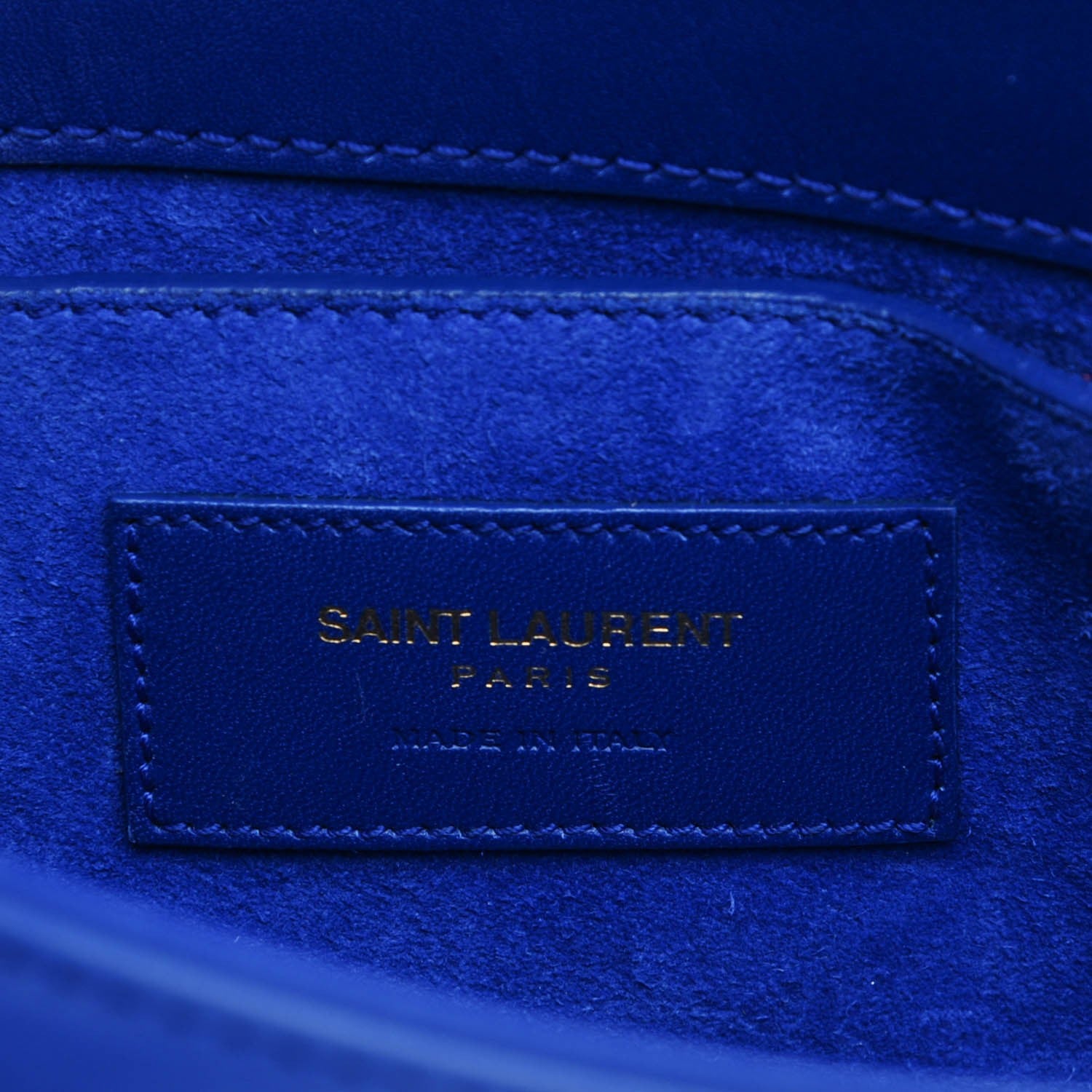 Saint Laurent Calfskin Small Classic Monogram Universite Bag Royal Blue 6 of 8