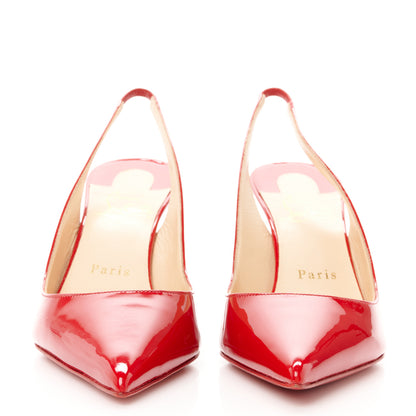 Christian Louboutin Patent Clare Sling 80 Pumps 38 Loubi 2 of 8