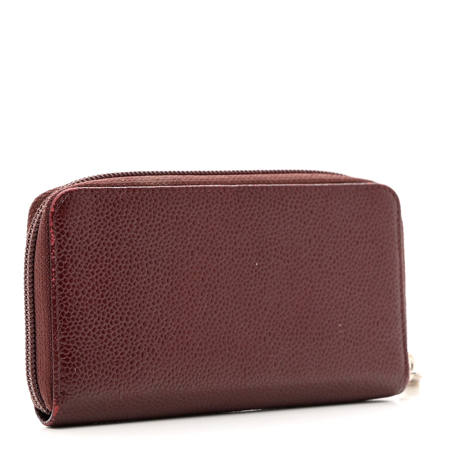 Chanel Caviar Small Timeless Zip Around Wallet Burgundy 3 of 10