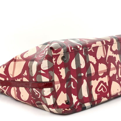 Burberry Nova Check Heart Tote Red 9 of 11