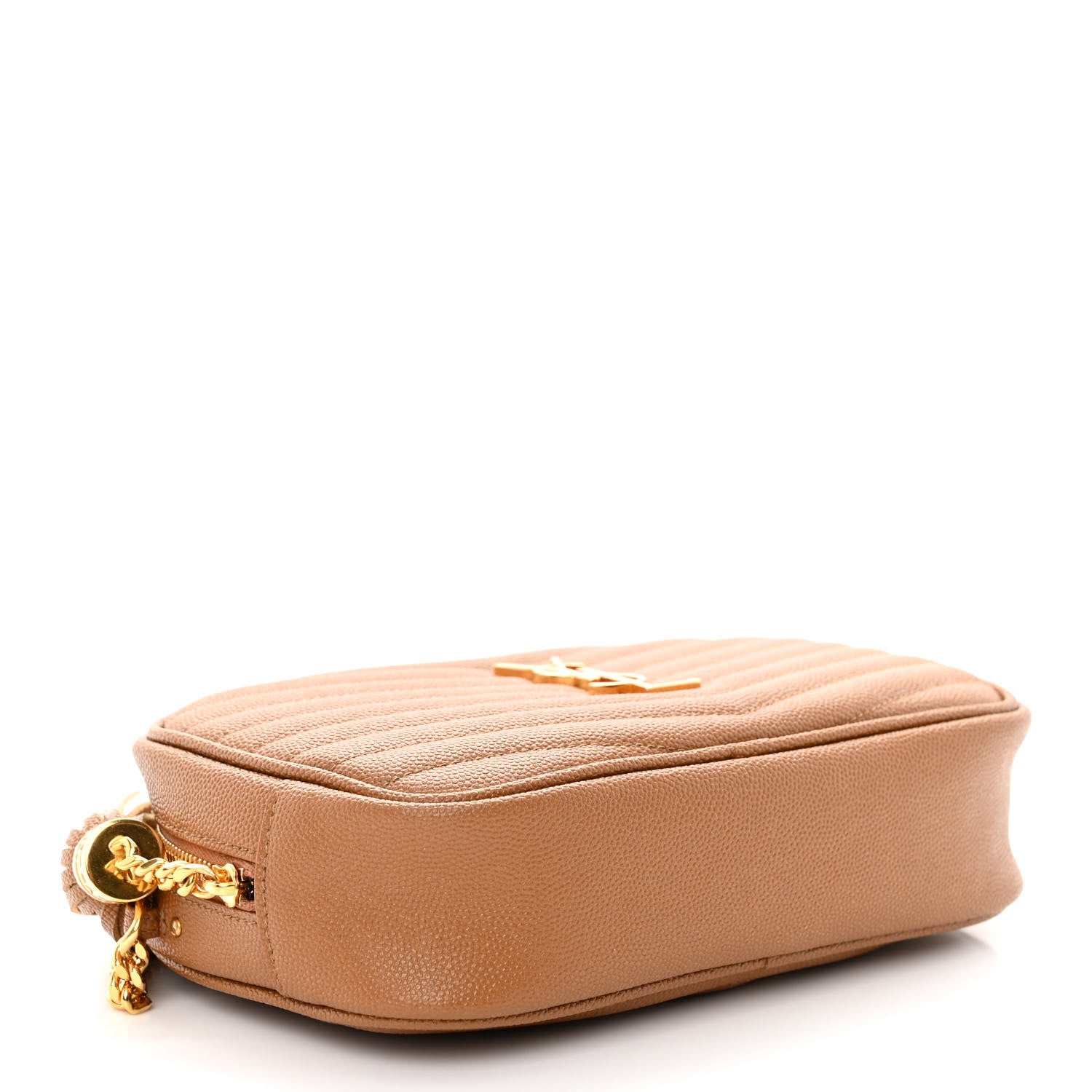 Saint Laurent Grain De Poudre Matelasse Monogram Mini Lou Camera Bag Dark Natural 4 of 9