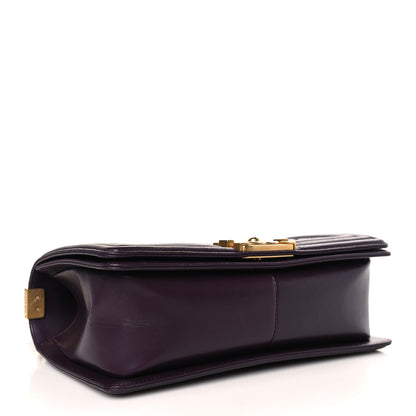 Chanel Lambskin Quilted Medium Boy Flap Purple 4 of 9