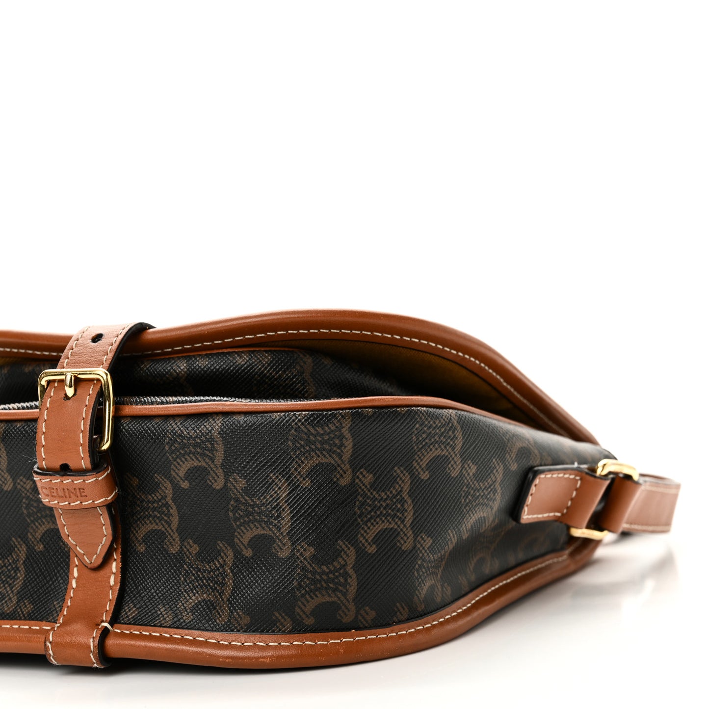 Triomphe Canvas Medium Folco Bag Tan