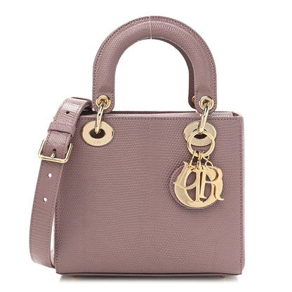Christian Dior Lizard Small Lady Dior Peony Pink 1 of 13