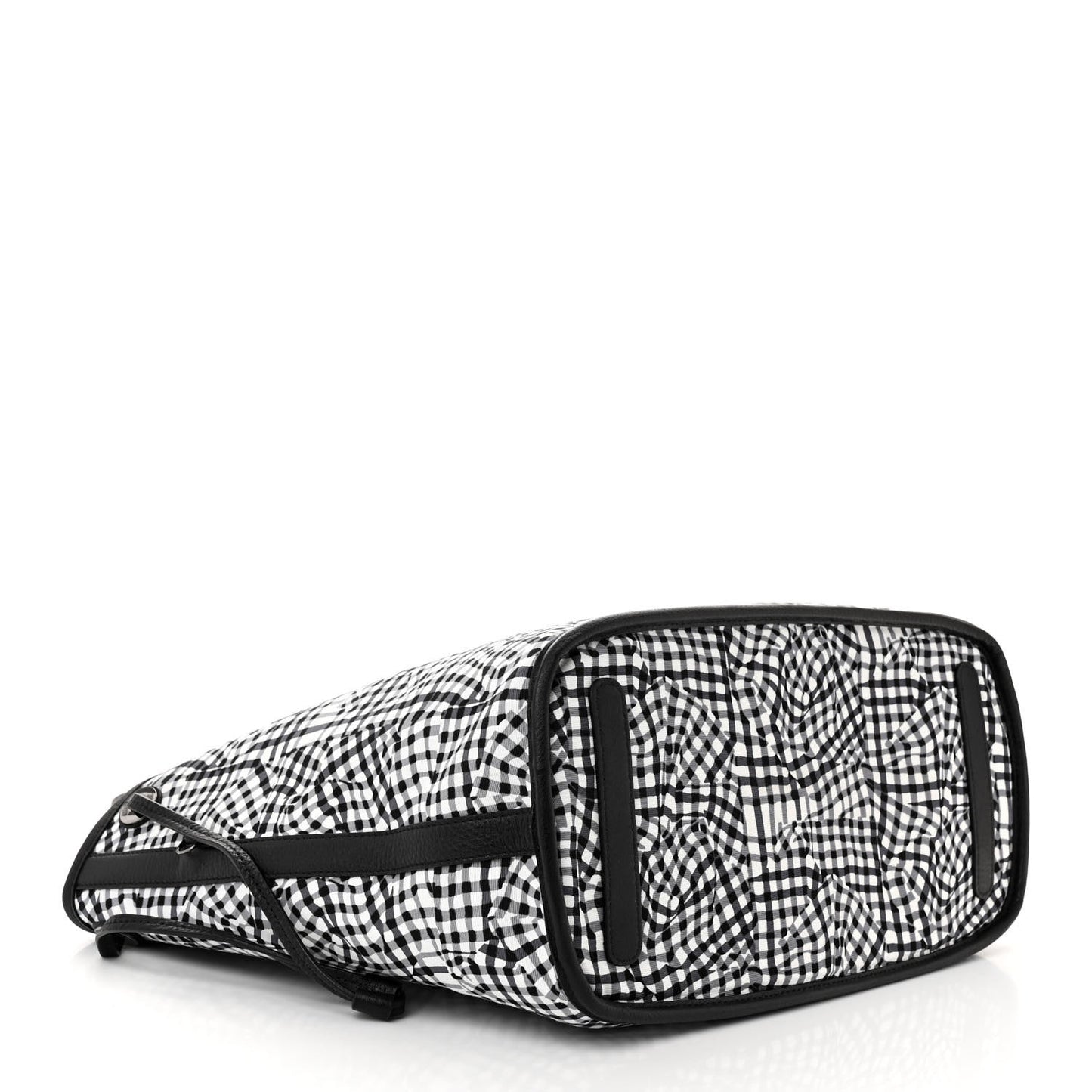 Grained Calfskin Visetos Medium Liz Reversible Shopper Tote Black