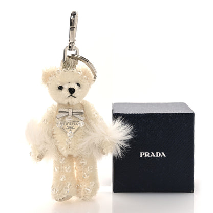 Prada Crystal Teddy Bear Keychain White 4 of 4
