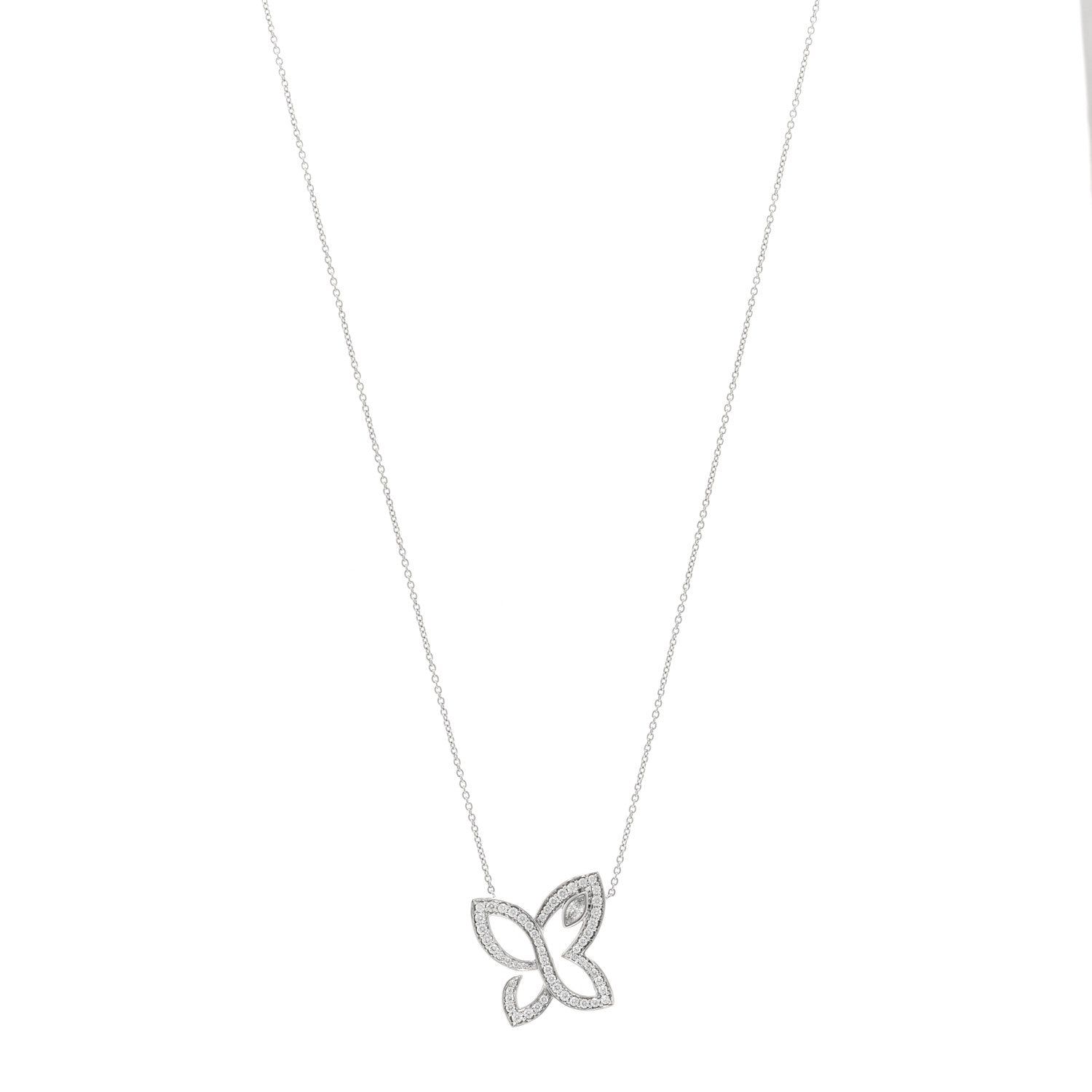 Harry Winston Platinum Diamond Infinite Lily Cluster Pendant Necklace 1 of 5