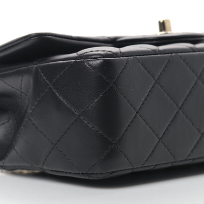 Chanel Lambskin Quilted Mini Rectangular Flap Black 8 of 12