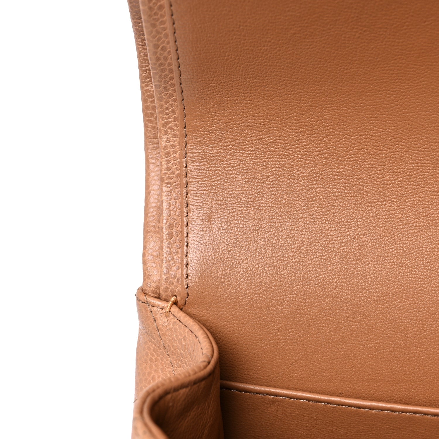 Chanel Caviar Quilted Jumbo Double Flap Light Brown 14 of 17