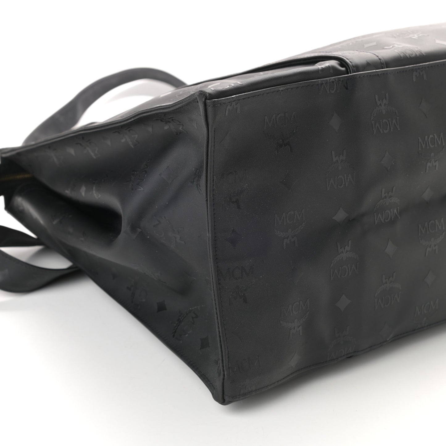 Monogram Coated Canvas Tote Bag Black