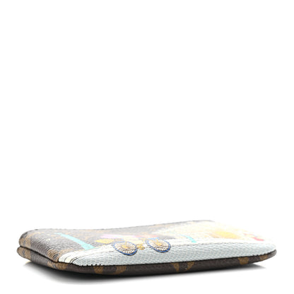 Louis Vuitton Monogram 2022 Christmas Animation Paris Key Pouch Pink 4 of 9