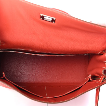 Hermes Togo Kelly Retourne 35 Sanguine 4 of 13