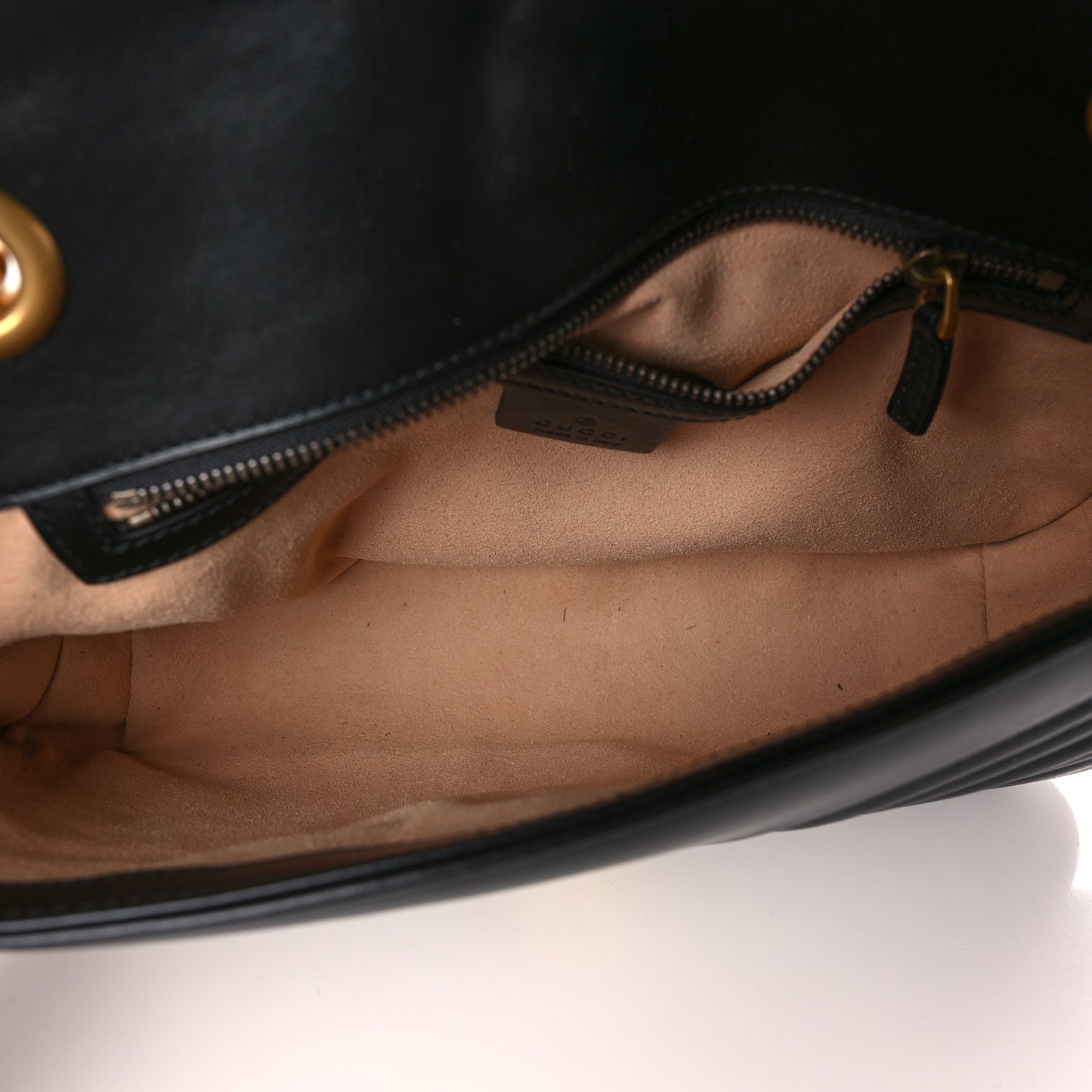 Calfskin Matelasse Small GG Marmont Shoulder Bag Black