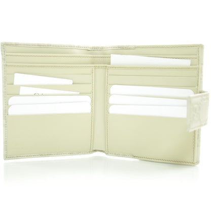 Gucci Guccissima Margaux Calfskin Metal Bar French Flap Wallet Mystic White 6 of 9