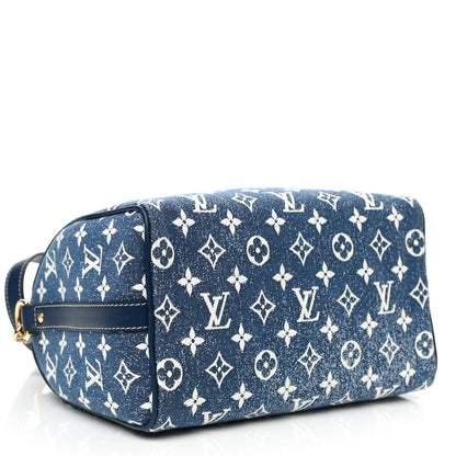 Louis Vuitton Monogram Jacquard Denim Speedy Bandouliere 25 Bleu 4 of 8
