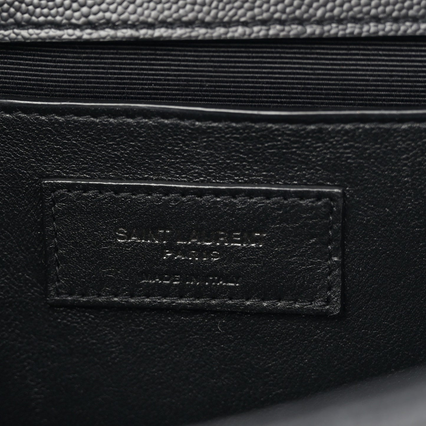Grain De Poudre Textured Mixed Matelasse Triquilt Medium Monogram Monochrome Satchel Black